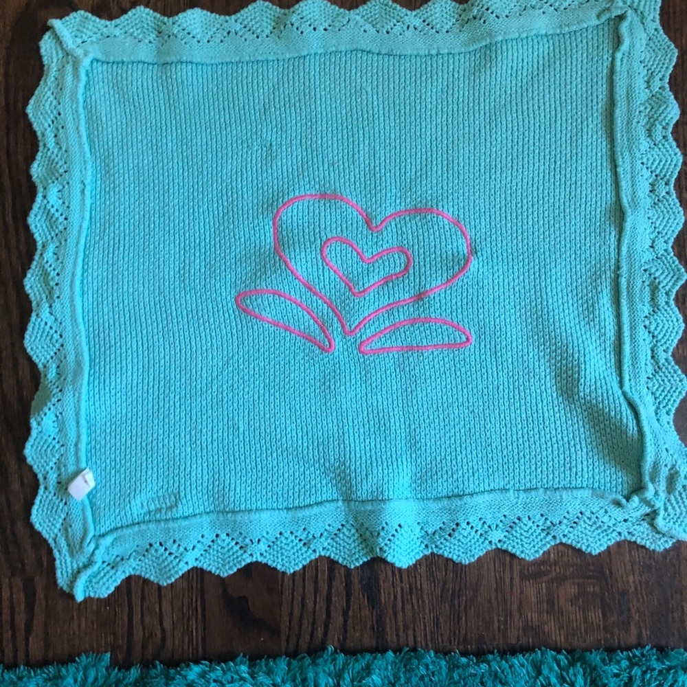 Blue Heart Bitty Baby Blanket ✨⚡️